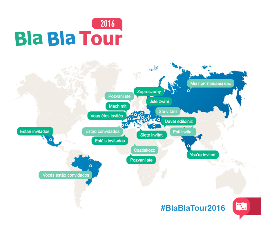BlaBlaTour 2016 Map